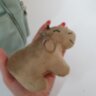 Брелок іграшка міні-Капібара М'яка плюшева іграшка на рюкзак Capybara 13см