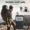 Кишеньковий міні-радіоприймач з акумулятором та навушниками Радіо FM AM STEREO Led-дисплей Black