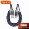 Кабель Toocki USB – Type-C PD 66W 6А LED-дисплей швидка зарядка та передача даних 1.8м Black (743881954386)