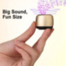 Портативна Bluetooth міні-колонка M1 Bt 5.0 200мАh 3W об'ємний звук Металевий корпус з ремінцем Golden