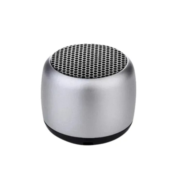 Портативна Bluetooth міні-колонка M1 Bt 5.0 200мАh 3W об'ємний звук Металевий корпус з ремінцем Silver