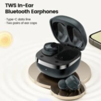 Бездротові навушники Toocki TWS Bluetooth 5.2 Сенсорне керування Black (6936842000110)