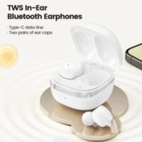 Бездротові навушники Toocki TWS Bluetooth 5.2 Сенсорне керування White (6976018379053)
