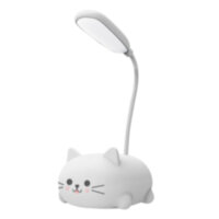 Cвітлодіодна настільна лампа від USB з акумулятором для читання, навчання, нічник White (739826185545)