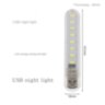 Портативна USB LED лампа 8 світлодіодів холодне біле світло