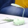 Cвітлодіодна настільна лампа від USB з акумулятором для читання, навчання, нічник Green (739646784001)