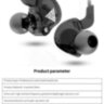 Спортивні вакуумні навушники-вкладиші QKZ з мікрофоном гарнітура для мобільного телефону black (28030001059200036816)