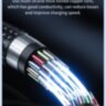 Кабель Toocki USB to Lightning для Apple iPhone, iPad, Airpods 12W 2.4А LED дисплей Передача даних 2.0м Blue (736288749877)