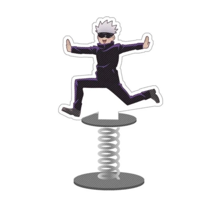 Акриловий стенд фігурка статуетка на пружині Годжо Сатору Магічна Битва аніме Acrylic stand anime figure Gojo Satoru Jujutsu Kaisen