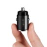 Автомобільний зарядний пристрій 15W Olaf Mini швидка зарядка USB+Type-C Black (718562052362)