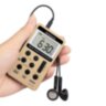 Кишеньковий міні-радіоприймач RETEKESS з акумулятором та навушниками Радіо FM AM LED-дисплей Gold