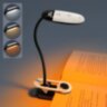 Гнучка настільна лампа ліхтар з LED-дисплеєм та вбудованим акумулятором 3 кольори світла 5 режимів яскравості 