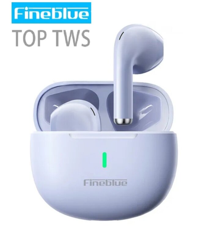 Бездротові Bluetooth навушники TWS FineBlue BT5.3 сенсорне керування Blue () 