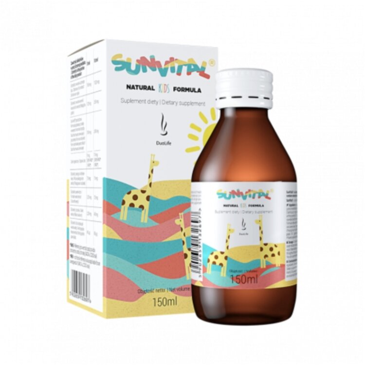 Сироп SunVital DuoLife натуральні рослинні компоненти для імунітету дітей 150мл