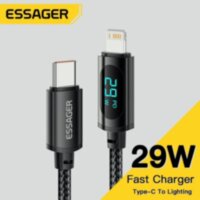 Кабель Essager Type-C To Lightning 29W PD Fast Charging & Data Cable для iPhone 1.0m BLACK (692807181228)