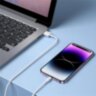 Кабель для Apple Lightning to USB data cable для iPhone, iPad, iPod швидка зарядка передача даних 1000mm білий model A1480 (5T3381227)