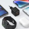 Зарядний пристрій Rocoren PD 20W GaN USB Type-C Швидка зарядка QC3.0+PD3.0 для Apple iPhone, iPad, Samsung, Xiaomi Black (6975266730074)