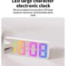 Настільний електроний годинник-будильник термометр LED-дисплей дзеркальний Великі Цифри (717798692983)