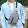 Cумка через плече Чоловіча нагрудна сумка на одне плече слінг Grey Сірий колір (28030001083300067216)