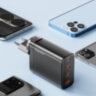Швидкий зарядний пристрій GaN 100W Toocki (QC4.0 PD 3.0 3хTypeC USB) для iPhone, iPad, MacBook, Samsung, Xiaomi, для ноутбуків (6975600784800)