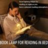 Настільна LED лампа 3 кольорові режими з регульованою яскравістю та акумулятором Світильник-зажим для читання Black 