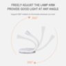 Настільна LED лампа 3 кольорові режими з регульованою яскравістю та акумулятором Світильник-зажим для читання White