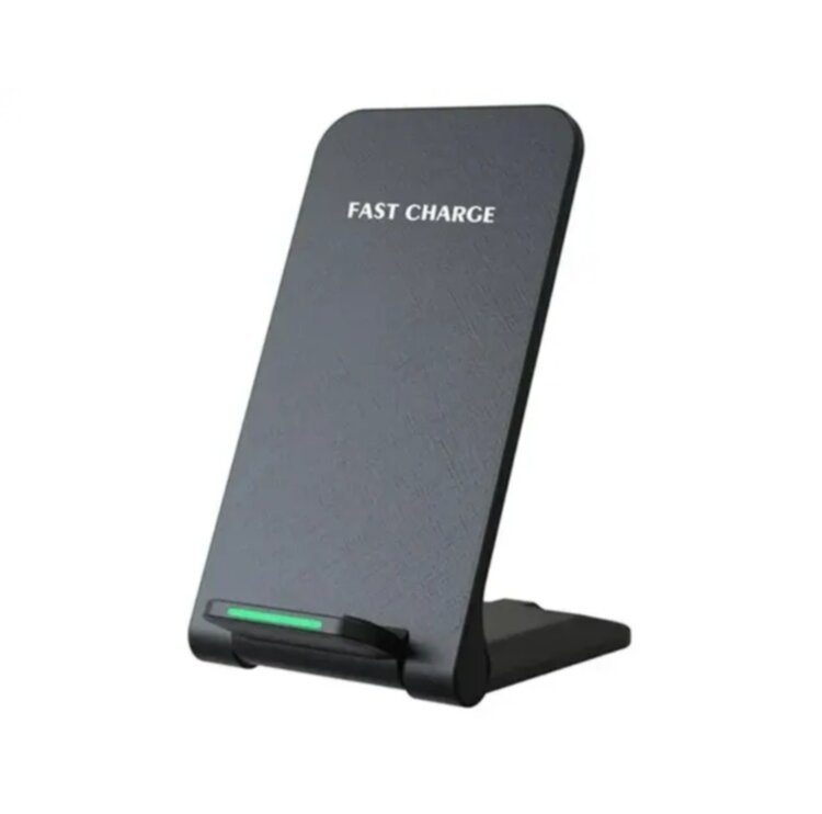 Бездротовий зарядний пристрій Тримач - підставка Qi Fast Charger 15W для iPhone та Android Black