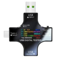 USB-C тестер ємності цифровий  Вольтметр Амперметр 6,5А / QC3.0 / 32V / 99999mAh / USB 3.1 / LED-дисплей
