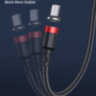 Магнітний кабель USLION Type C 3A для швидкої зарядки і передачі данних Red 1м (US0163R.1)