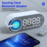 Портативна Bluetooth колонка G-30 електронний годинник будильник дзеркальний LED-дисплей White