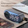 Портативна Bluetooth колонка G-30 електронний годинник будильник дзеркальний LED-дисплей Black