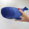 М'яка іграшка маленький синій Кит тренди TikTok морська тваринка Декор для дитячої кімнати Подарунок на день народження 25см