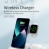 Бездротова зарядна док-станція 15W 3 в 1 для iPhone, Apple Watch, AirPods Pro, Samsung та пристроїв з функцією бездротового заряджання Qi White