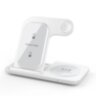 Бездротова зарядна док-станція 15W 3 в 1 для iPhone, Apple Watch, AirPods Pro, Samsung та пристроїв з функцією бездротового заряджання Qi White