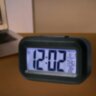 Настільний цифровий годинник-будильник-термометр для дому Black (752427468740)
